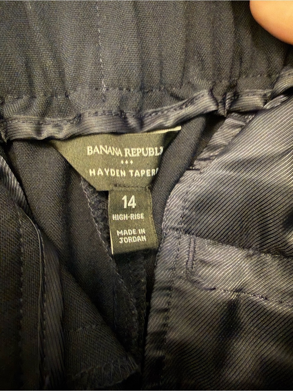 Navy Hayden Tapered Pant - Picture 6 of 6